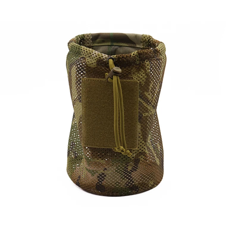 Outdoor Portable Mini Foldable Mesh ATS Roll Up Bag Micro Folding Compact Dump Pouch Camping Hiking Hunting Storage