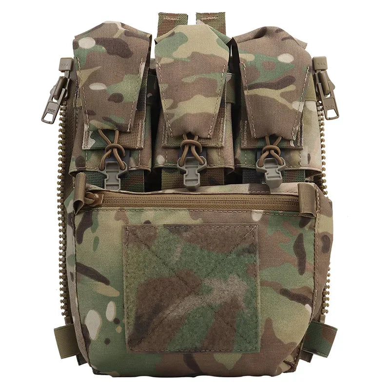Assault Adapt Banger Back Panel Zip On Rear Pack Tactical Vest FCPC V5 Plate Carrier Accessories Bag GP Pouch Multitools Pocket