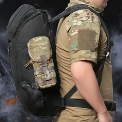 Tactical 556/7.62 Dual Pouch, MOLLE System, Adjustable Elastic, Lightweight, Drainage Hole