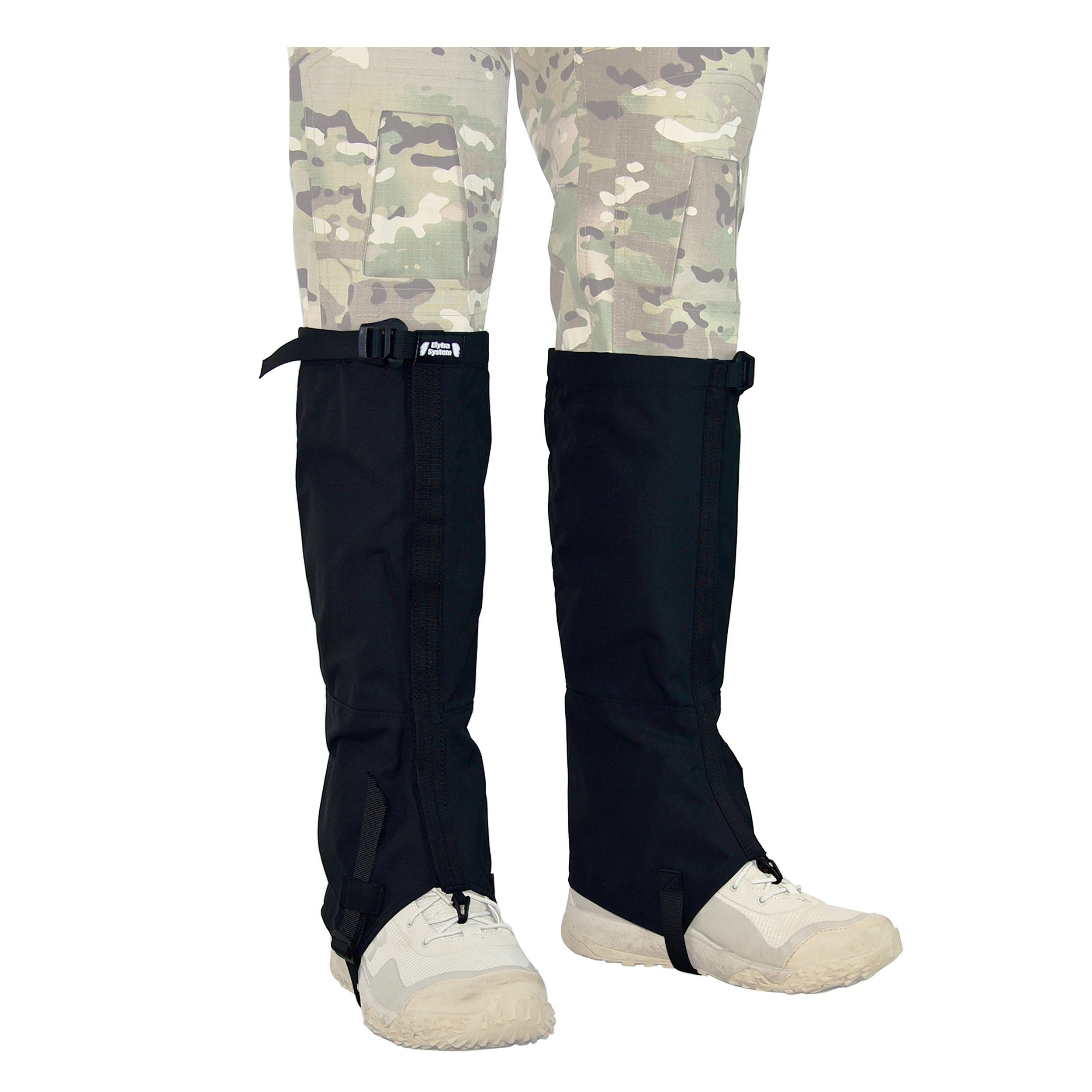 Tactical Leg Gaiters High Gaiters Gaiters Knee Protection Anti-Tear Nylon Fabric Full Length Zip Breathable Camping Hiking