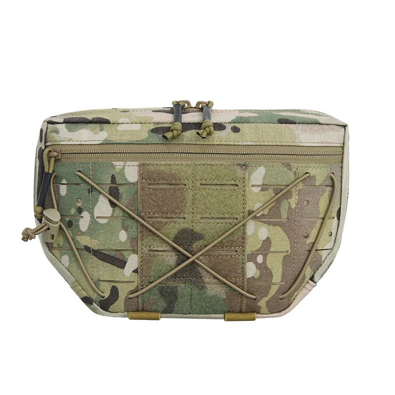 500D Molle Tactical Drop Dump Pouch Fanny Pack Organizer Bag Front Pocket For JPC AVS CPC RRV Plate Carrier Vest Accessories