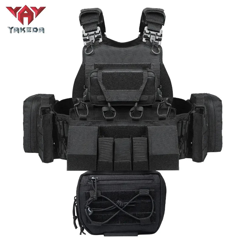 YAKEDA Tactical Plate Carrier for Men1000D Nylon Quick Release Laser-Cutting Modular Lightweight Vest