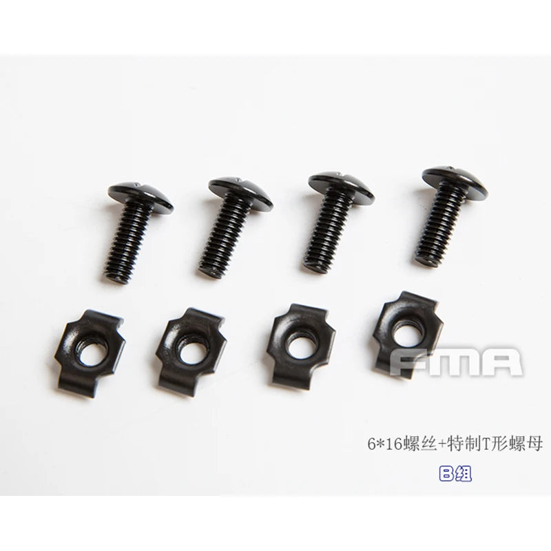 FMA Helmet Rail Screws Set Helmet Strap Fixed Screws Bolts And Nuts Hunting Outdoor Helmet Accessories