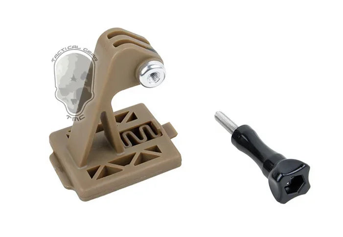 Outdoor Tactical Helmet Mount for Gopro Excavator ARM Mount NVG Helmet Base Bracket Black/Tan