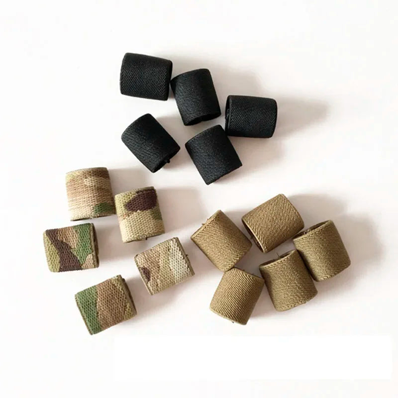 Tactical Webbing Tie Tape Elastic Fixed Buckle Elastic Belt Ring 25mm 38mm 5pcs/Lot