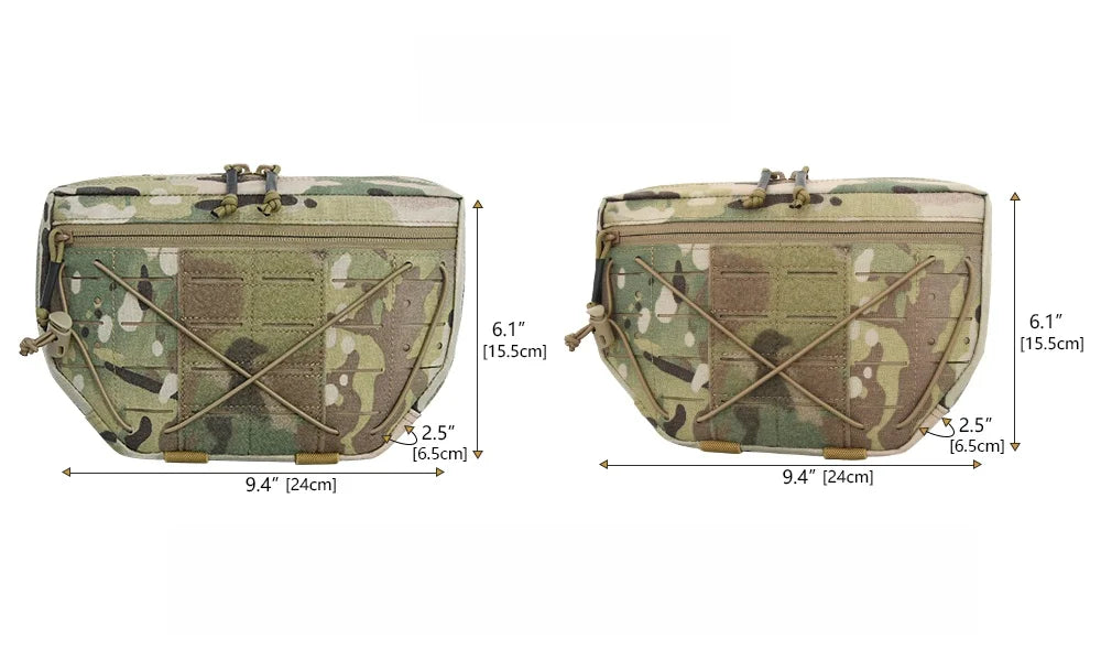 500D Molle Tactical Drop Dump Pouch Fanny Pack Organizer Bag Front Pocket For JPC AVS CPC RRV Plate Carrier Vest Accessories
