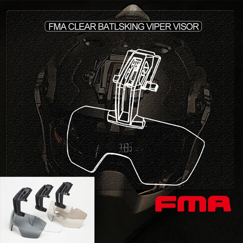 Clear Anti Fog New Outdoor FMA Tactical Goggles For Helmet 3mm Thick Lens
