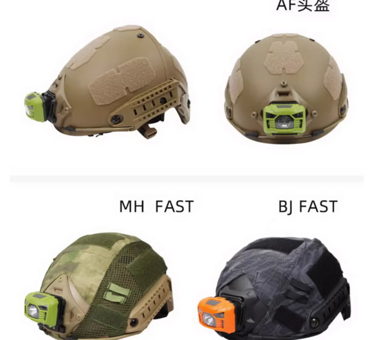 USB Charging Induction Waterproof Headlight FAST Tactical Helmet Headlight Q5 Rescue Light Signal Light