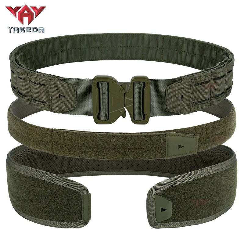 YAKEDA Battle Molle Riggers Belt Duty Belt Heavy Duty Anti-Slip Pad & Inner Belt Comb 3-In-1 System