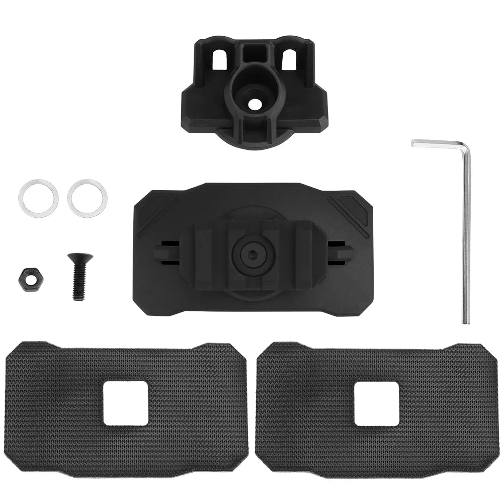 Universal Helmet Light Adapter Helmet Tactical Headlight Night Vision Device With Rotatable Base Adapter