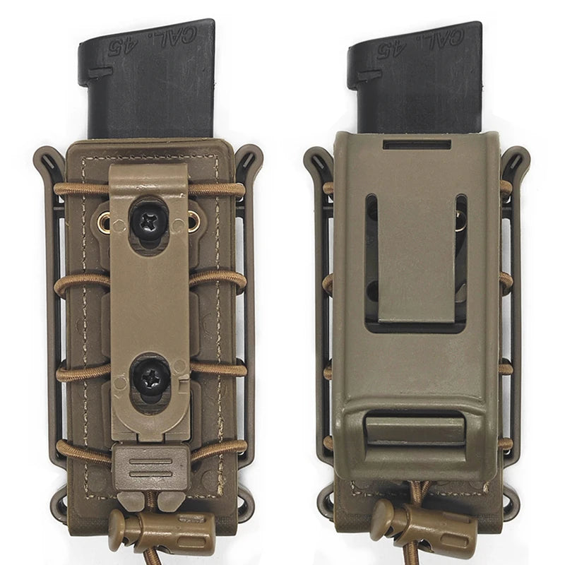 9mm Magazine Pouches Pistol Mag Pouch Softshell Adjustable Universal Mag Holster with Belt MOLLE Clip for .40 S&W .45 ACP