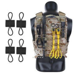KRYDEX 4PCS MOLLE PTT Antenna Cable Organizer