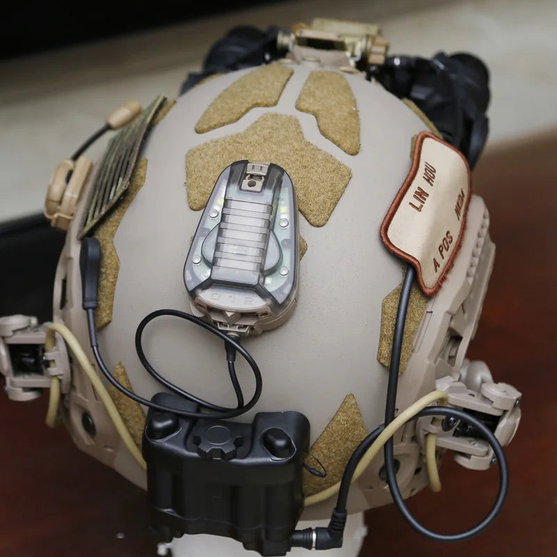 Helmet Identification Light FMA Tactical Hunting Camping Outdoor Helmet PIM HEL-STAR6 Vibration Induction Survival Light