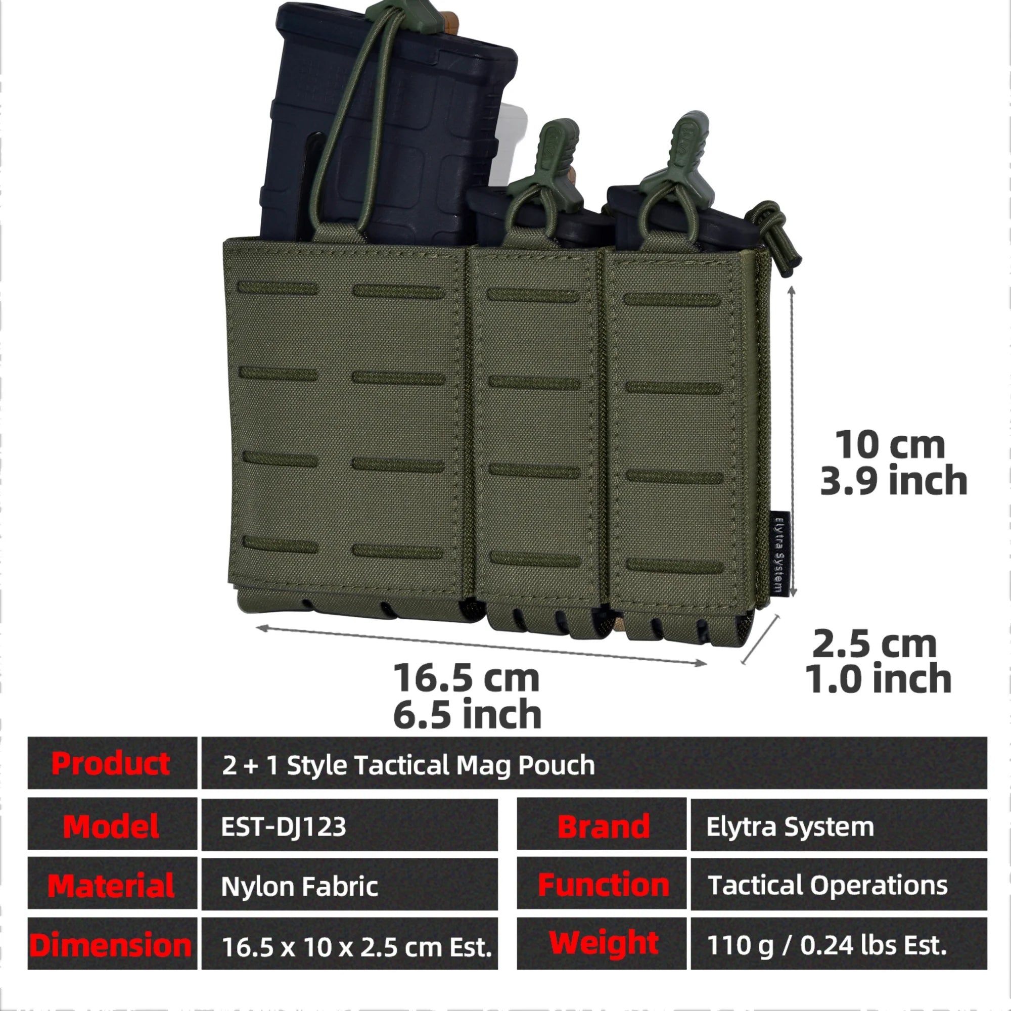Tactical Triple Mag Pouch Mag Carrier 9mm 5.56 Molle Pouch Laser Cut Tool Pouch Quick Draw Holder molle Universal
