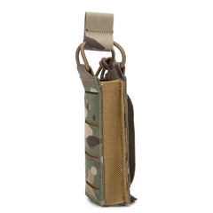 Tactical Pistol Magazine Pouch 9mm Extended Single Mag Pouch Molle Holster Hunting Flashlight Torch Holder Airsoft Accessories