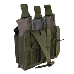 500D Tactical LSR 9mm 556 Mag Molle Triple Magazine Pouch Holder Open Top Triple Rifle Pistol Mag Carrier Waist Bag Holster