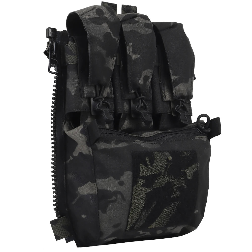 Assault Adapt Banger Back Panel Zip On Rear Pack Tactical Vest FCPC V5 Plate Carrier Accessories Bag GP Pouch Multitools Pocket