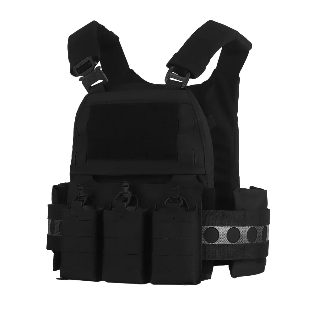Tactical FCPC V5 Plate Carrier Ferro Style New Version Quick Release Vest Triple 556 Magazine Pouch MOLLE With Large Zipper