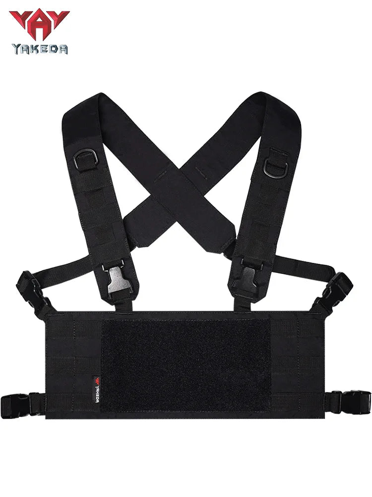 YAKEDA Tactical Chest Mini Rig with UTX Buckles,Molle Modular Micro Chest Mini Rigs