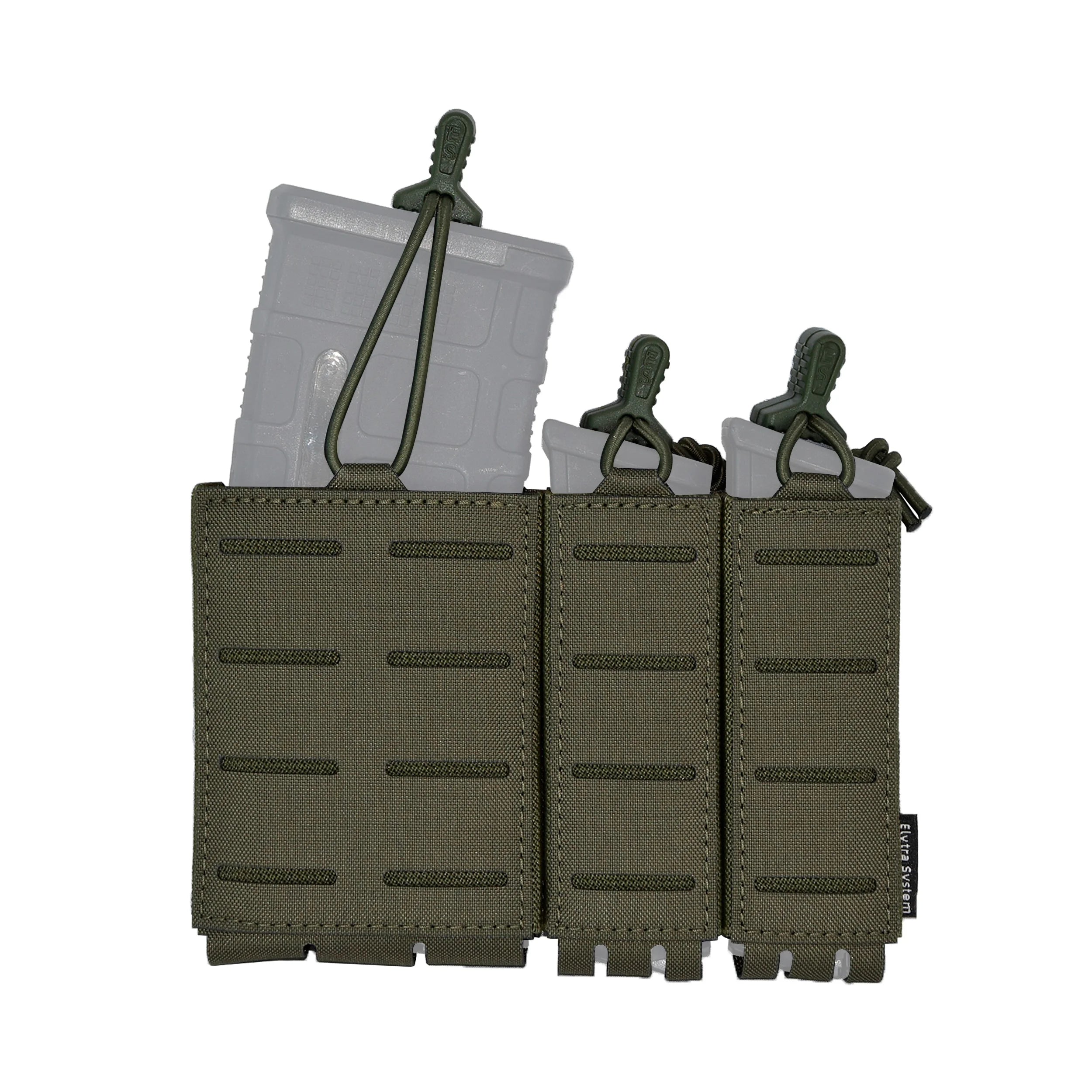Tactical Triple Mag Pouch Mag Carrier 9mm 5.56 Molle Pouch Laser Cut Tool Pouch Quick Draw Holder molle Universal
