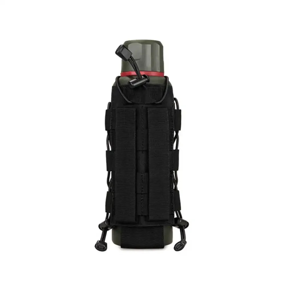 Laser Cut Design Molle Radio Pouch Holder & Molle Adjustable Water Bottle Holder 40 oz Bottle Pouch for Backpack Rope Contractio
