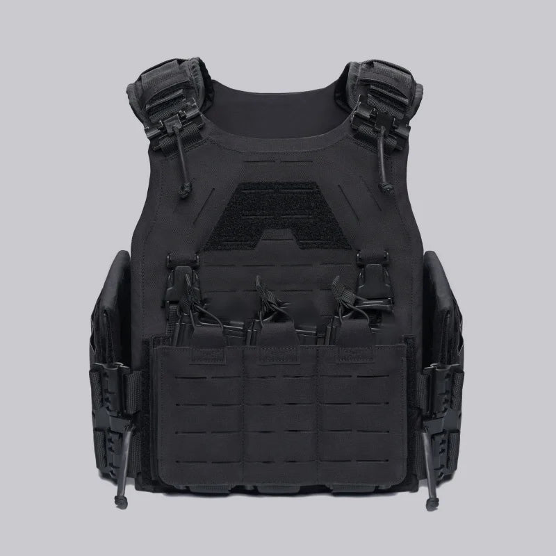 Light Laser Cut Tactical Plate Carrier Hunting Vest MOLLE Quick Release Fast Adjust Cummerbund CS Airsoft Agilite Combat Gear