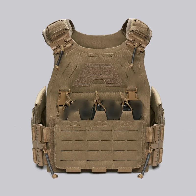 Light Laser Cut Tactical Plate Carrier Hunting Vest MOLLE Quick Release Fast Adjust Cummerbund CS Airsoft Agilite Combat Gear
