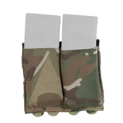 Tactical 5.56mm Lightweight Elastic Double Mag Pouch Hunting Equipment CS Shooting Molle System Paintball Accessories