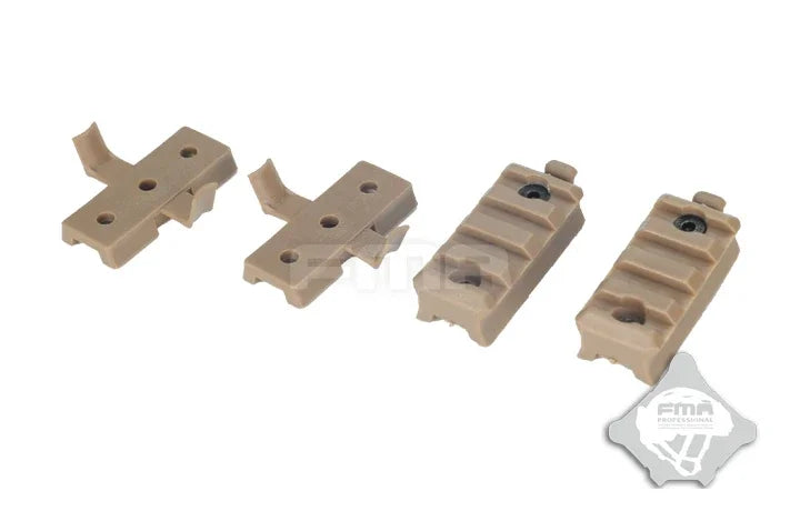 Plastic Mount Set Flashlight Mount Adapter for OPS Tactical Helmet Rail Side Gadgets New TB293