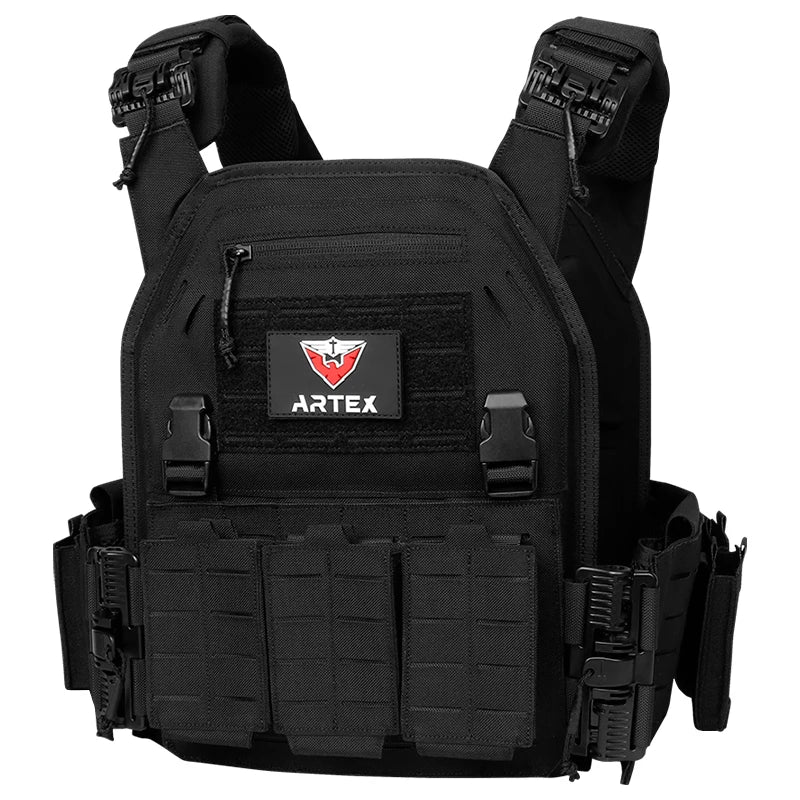 Tactical Vest Paintball Plate Holder with Triple Magazine Pouch ﻿