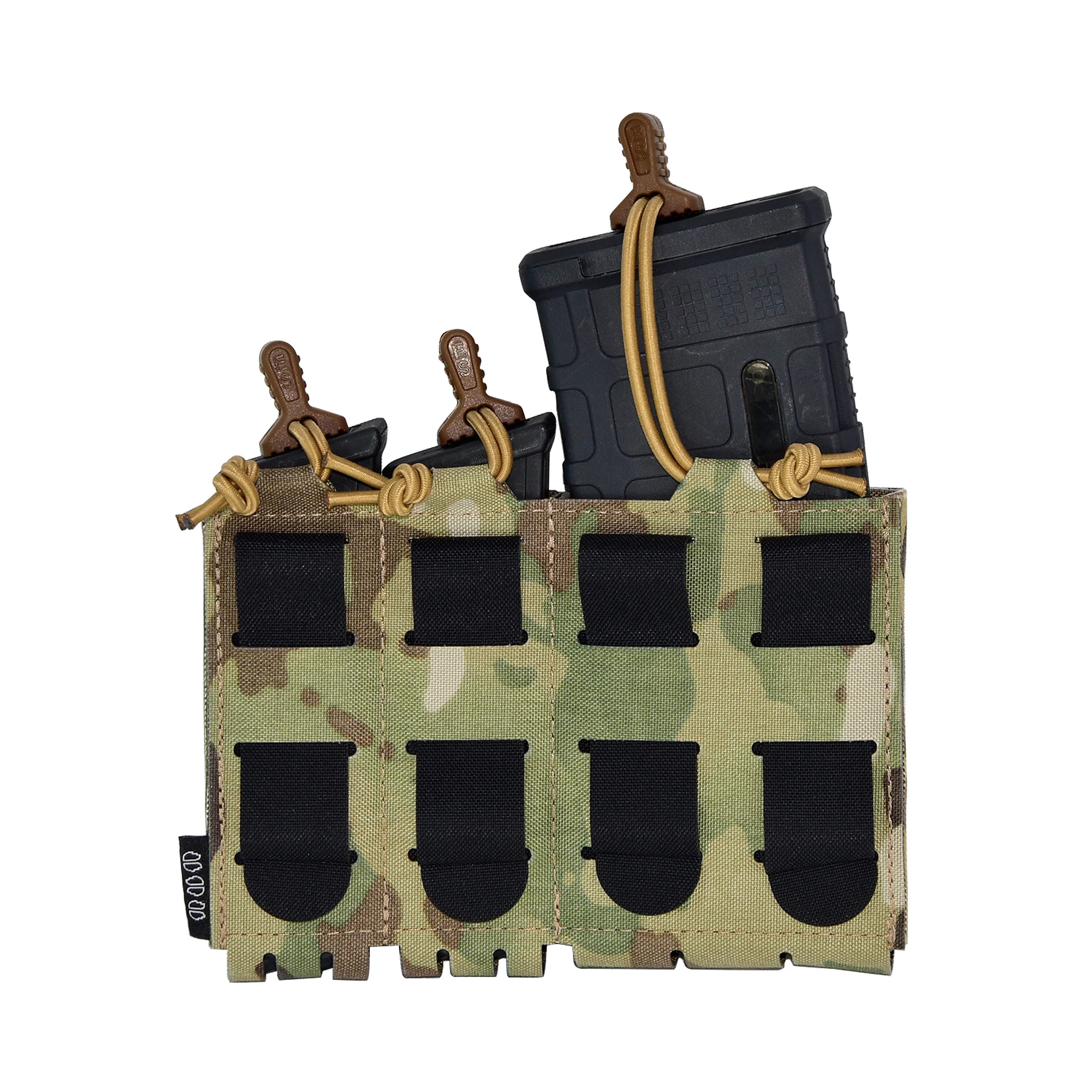 Tactical Triple Mag Pouch Mag Carrier 9mm 5.56 Molle Pouch Laser Cut Tool Pouch Quick Draw Holder molle Universal