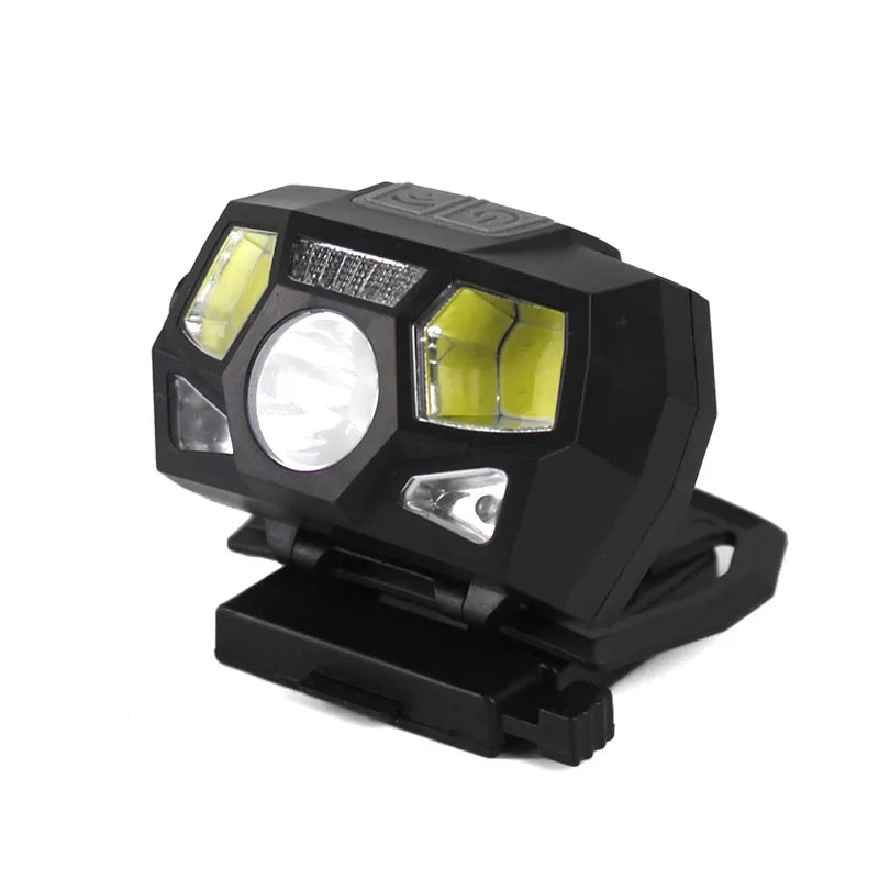 Adjustable Waterproof Multi-position Light Tactical FAST Helmet Headlamp XPE+COB Strong Light