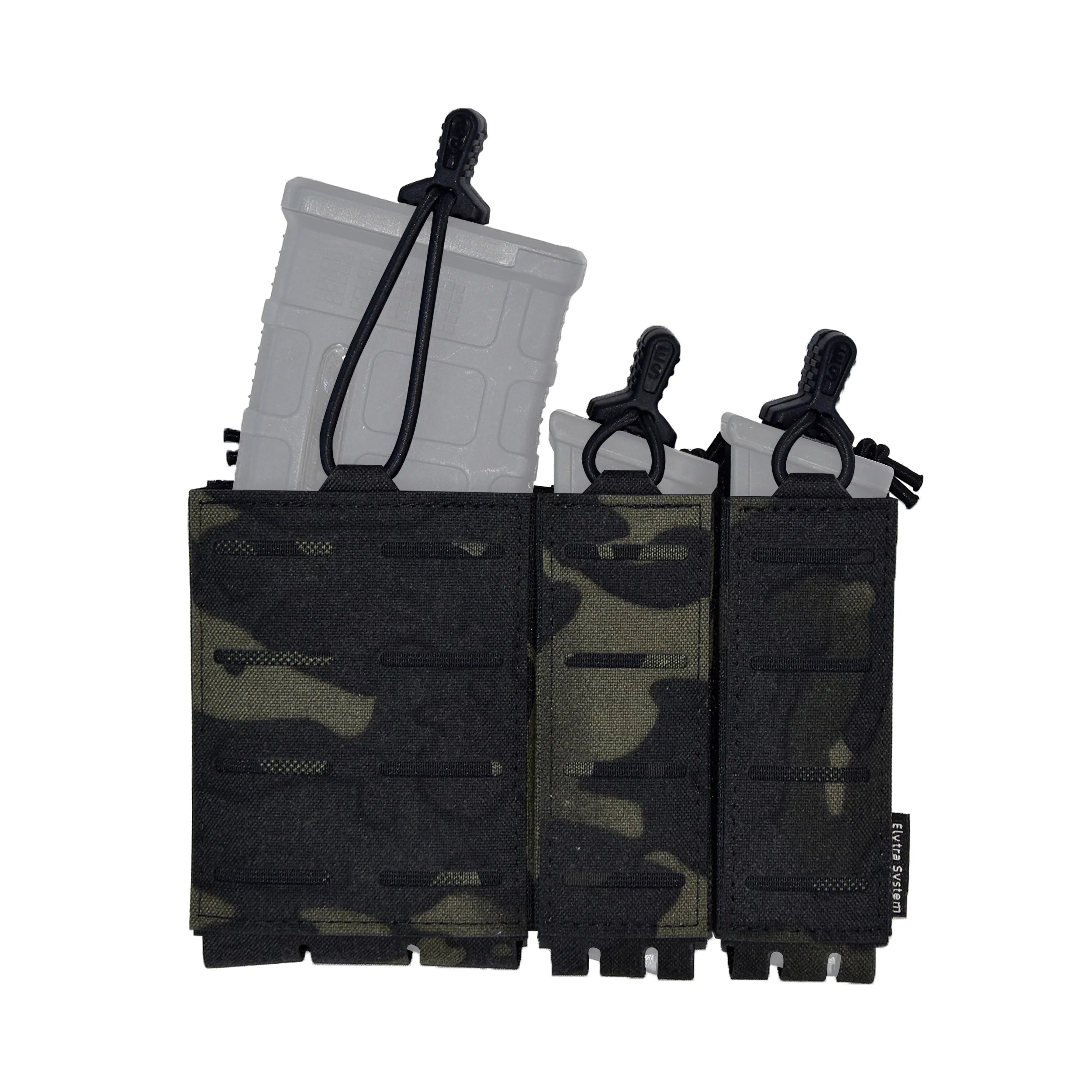 Tactical Triple Mag Pouch Mag Carrier 9mm 5.56 Molle Pouch Laser Cut Tool Pouch Quick Draw Holder molle Universal