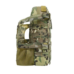 Nylon Tactical Molle Hydration Pack,Molle Hydration Carrier with Helmet Bag Pouch,Hydropack for 3L Water Bladder