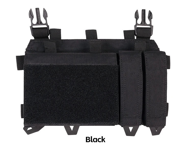 YAKEDA NEW Triple Magazine Pouch with Quick Release Mag Pouch Insert, UTX Buckles Combined Chest Mini Rig Pouch