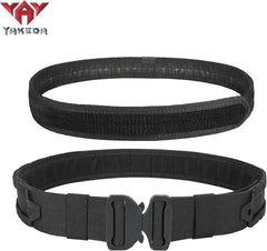 YAKEDA Molle Battle Belt Molle Combat Belt Tactical Combat Airsoft Heavy Duty Belt with Pouches 8-in-1