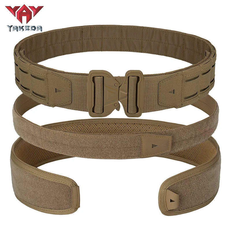 YAKEDA Battle Molle Riggers Belt Duty Belt Heavy Duty Anti-Slip Pad & Inner Belt Comb 3-In-1 System