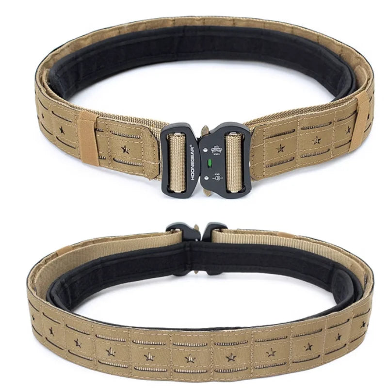 2 Inch Tactical Belt Quick Release Metal Buckle MOLLE Laser Mens Belts Camo