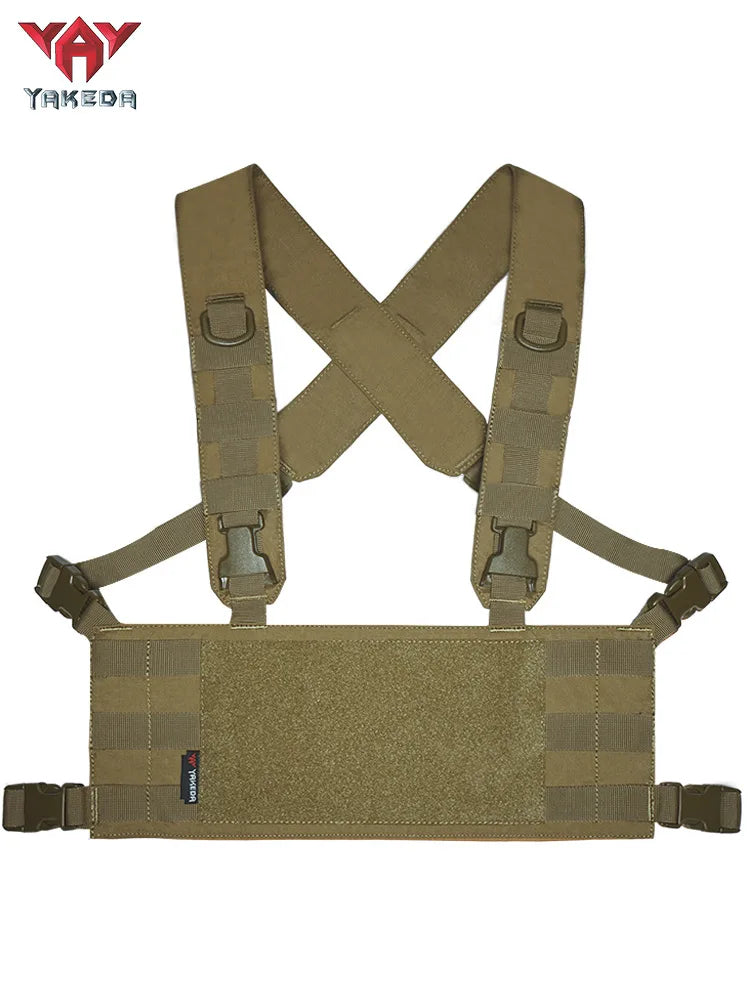 YAKEDA Tactical Chest Mini Rig with UTX Buckles,Molle Modular Micro Chest Mini Rigs