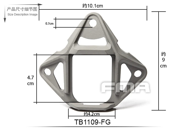 Aluminum Protective Helmet Accessories FMA Tactical Hunting Helmet Mount VAS Shroud