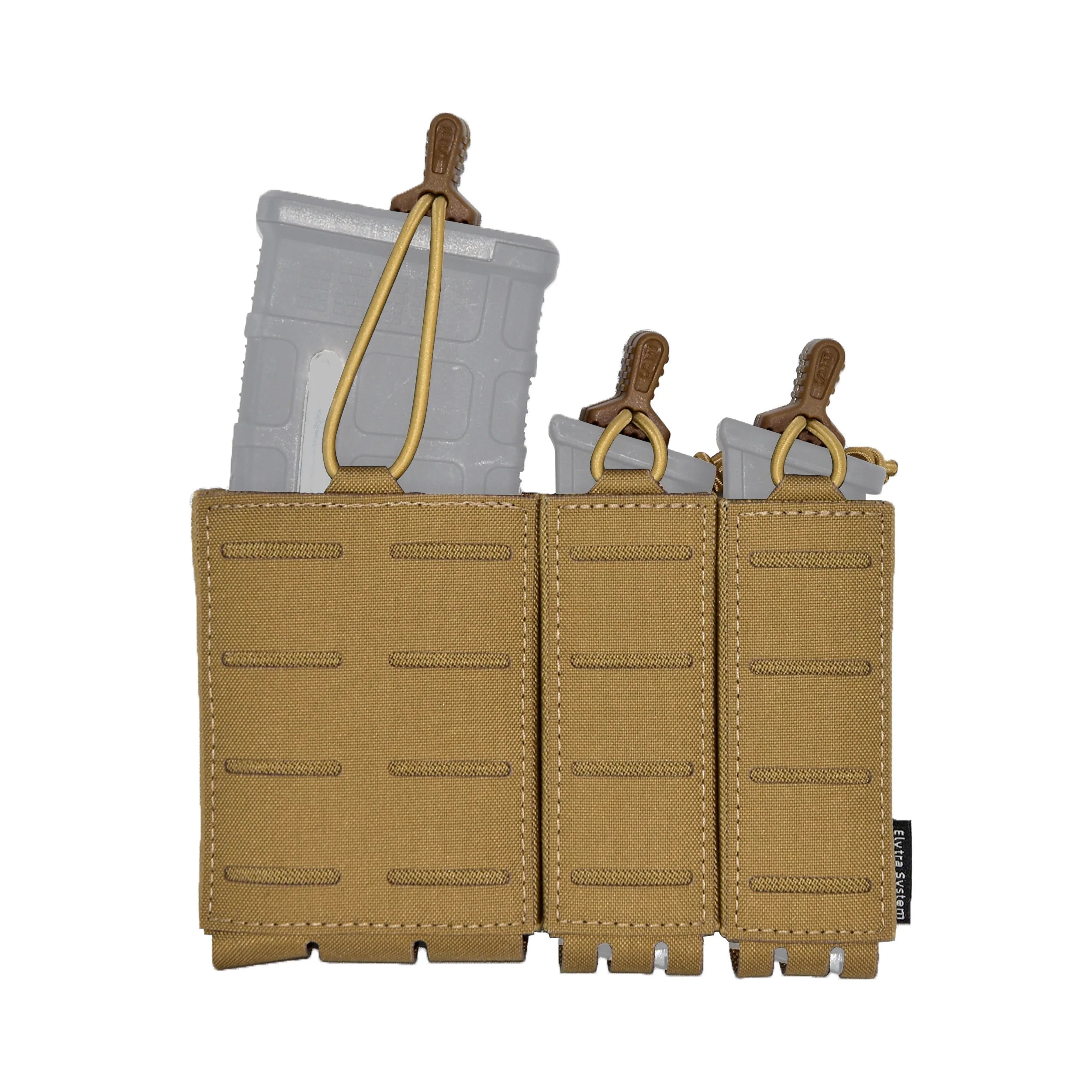 Tactical Triple Mag Pouch Mag Carrier 9mm 5.56 Molle Pouch Laser Cut Tool Pouch Quick Draw Holder molle Universal
