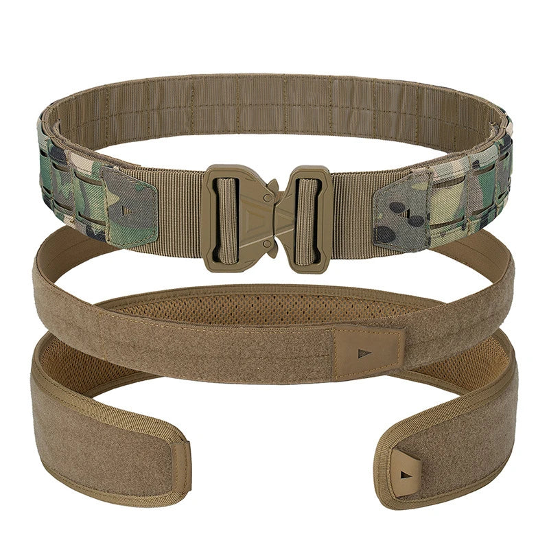 YAKEDA Battle Molle Riggers Belt Duty Belt Heavy Duty Anti-Slip Pad & Inner Belt Comb 3-In-1 System