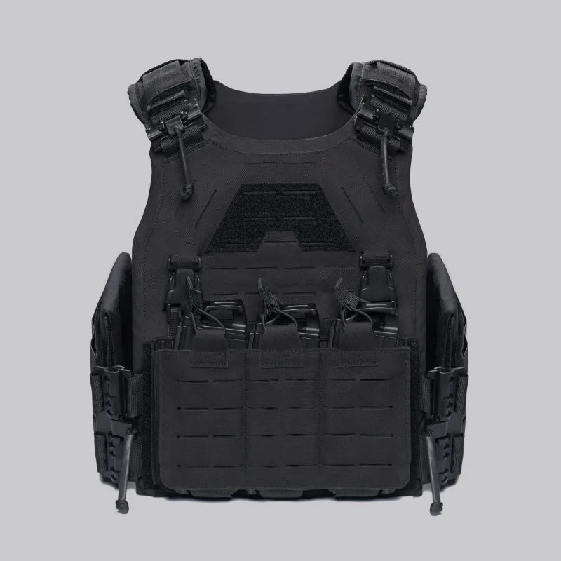 Light Laser Cut Tactical Plate Carrier Hunting Vest MOLLE Quick Release Fast Adjust Cummerbund CS Airsoft Agilite Combat Gear