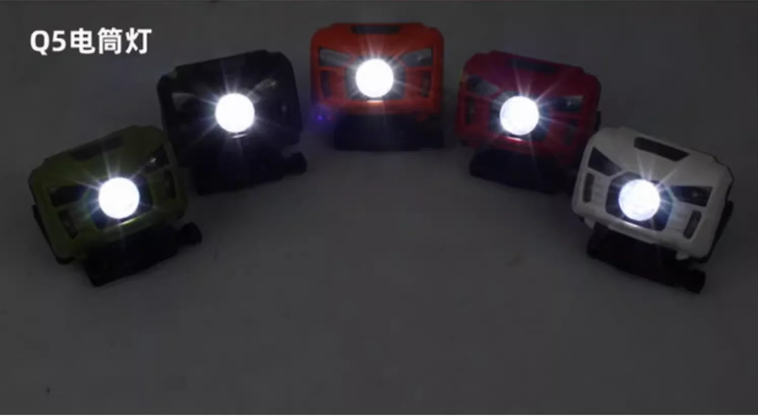 USB Charging Induction Waterproof Headlight FAST Tactical Helmet Headlight Q5 Rescue Light Signal Light