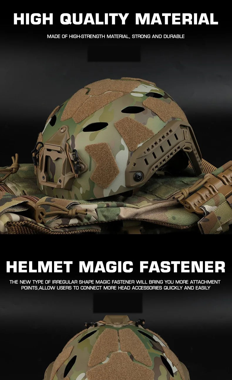 FAST SF SUPER HIGH CUT HELMET Tactical Hunting CS Simplified Version Protection Helmet