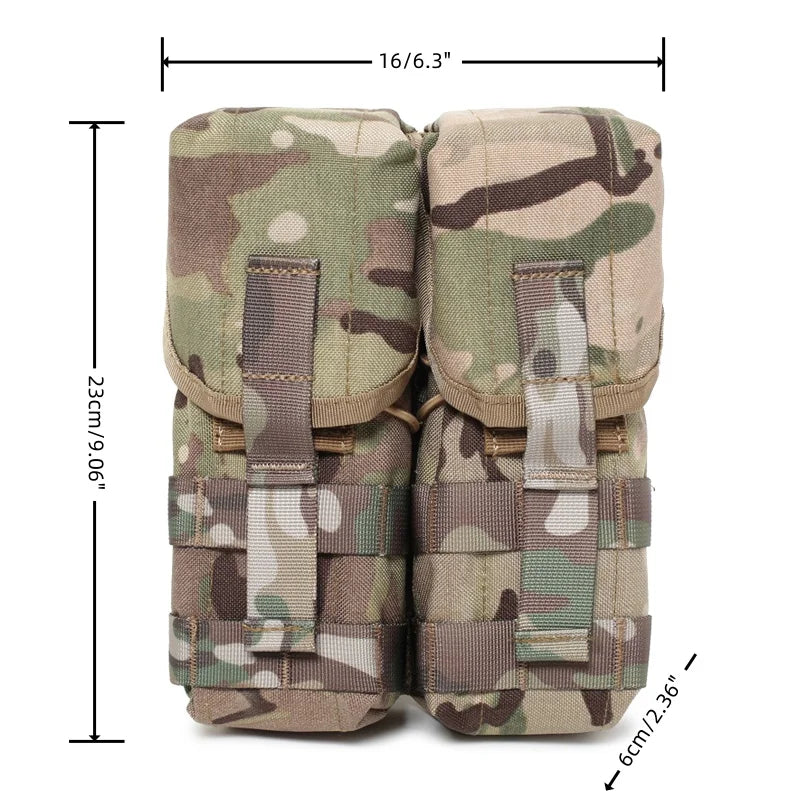 Tactical Double 5.56/7.62 M4 Magazine Pouch AK AR Rifle Mag Paintball Hunting Accessories