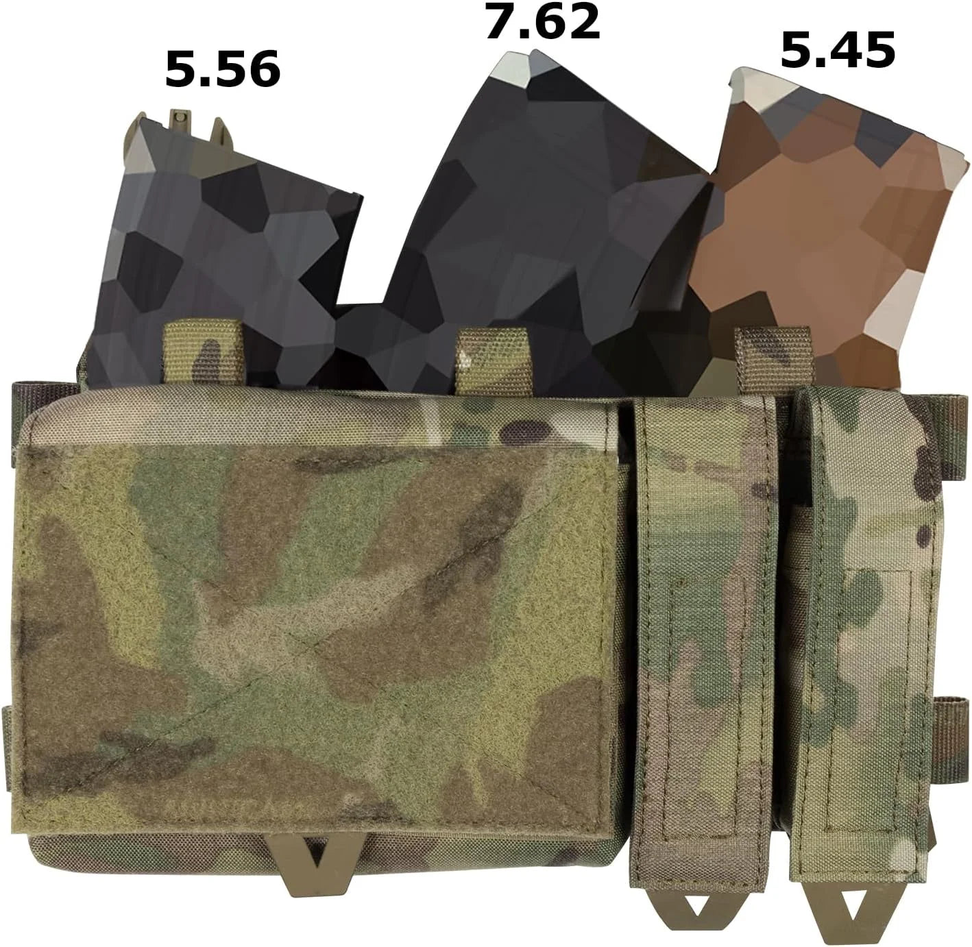 YAKEDA NEW Triple Magazine Pouch with Quick Release Mag Pouch Insert, UTX Buckles Combined Chest Mini Rig Pouch