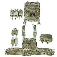 Tactical Vest Paintball Plate Holder with Triple Magazine Pouch ﻿