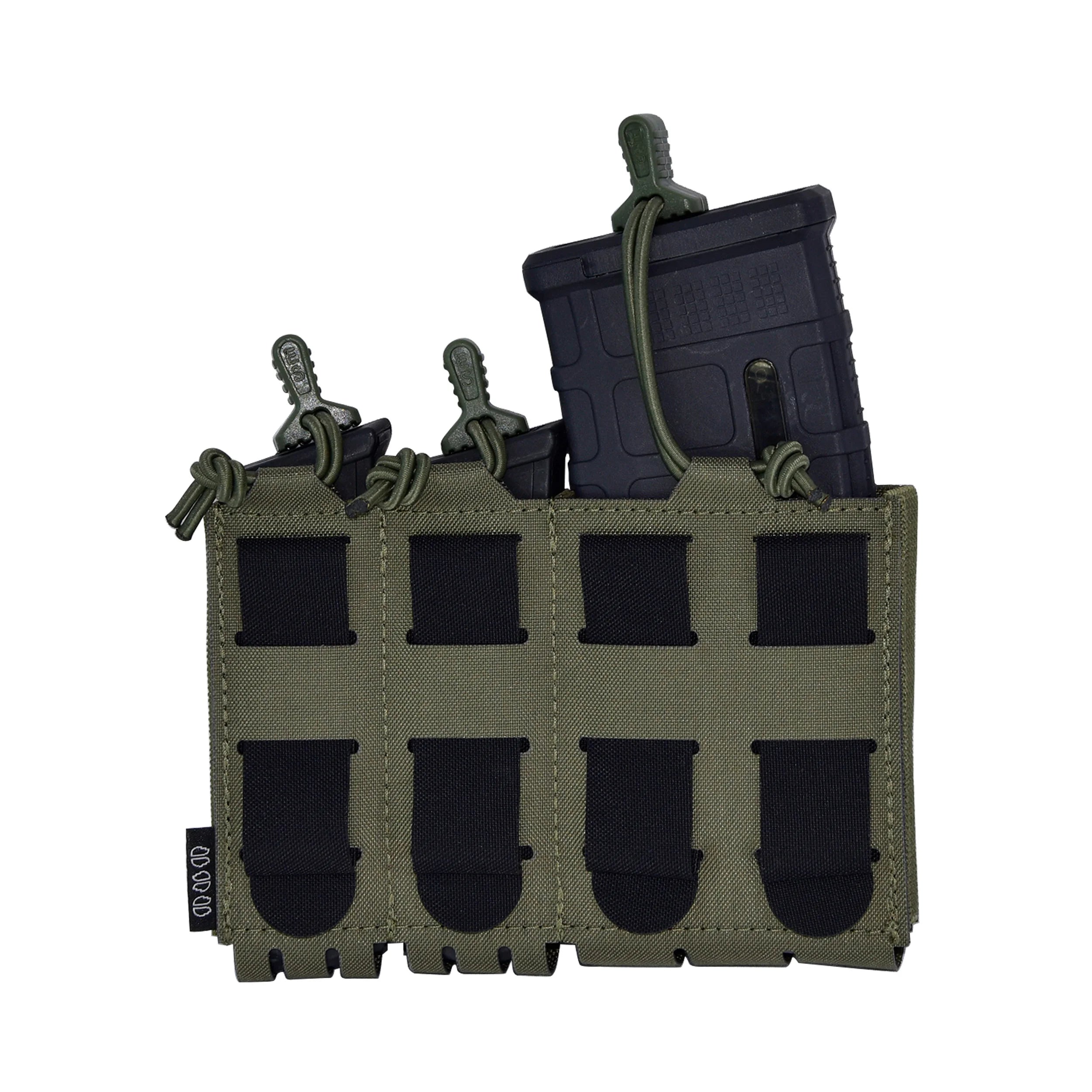 Tactical Triple Mag Pouch Mag Carrier 9mm 5.56 Molle Pouch Laser Cut Tool Pouch Quick Draw Holder molle Universal