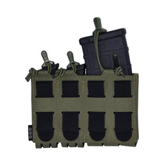 Tactical Triple Mag Pouch Mag Carrier 9mm 5.56 Molle Pouch Laser Cut Tool Pouch Quick Draw Holder molle Universal